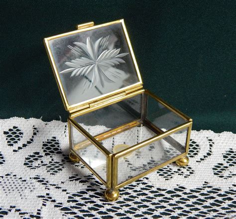 glass top metal box|Amazon.com: Glass Jewelry Box.